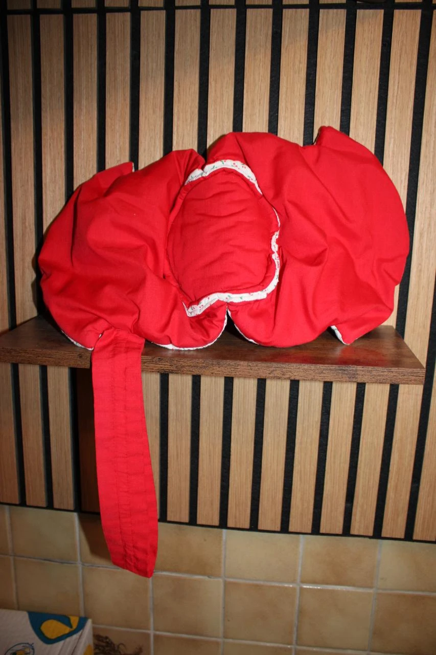Red reversible Japanese bag with a cherry blossom pattern – photo 2